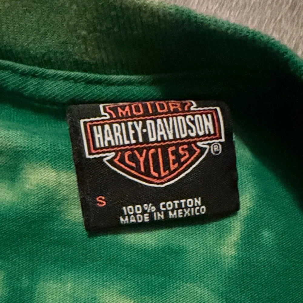 Harley-Davidson Green and Orange Graphic Crop Top - Picture 4 of 5